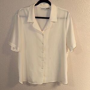 Liz Baker Cream Button Down Blouse